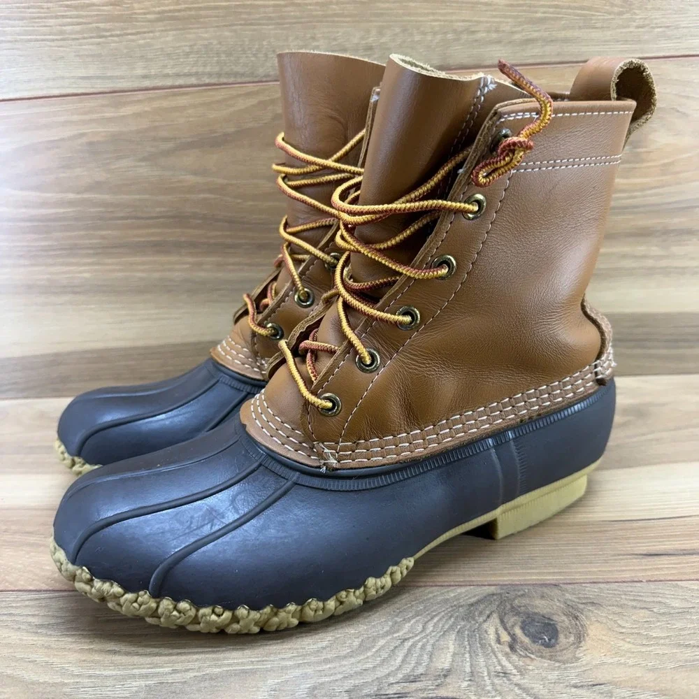 LL Bean Boots Duck Boots Womens 8‎ M Lace Up Waterproof Snow Rain Boot